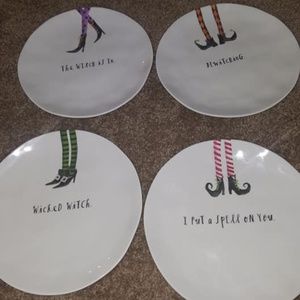 Rae Dunn HTF Halloween Witch Plates